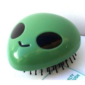 New Alien UFO Green Shaped Hair Brush with Sprinkles Fun Unique Detangling Tool